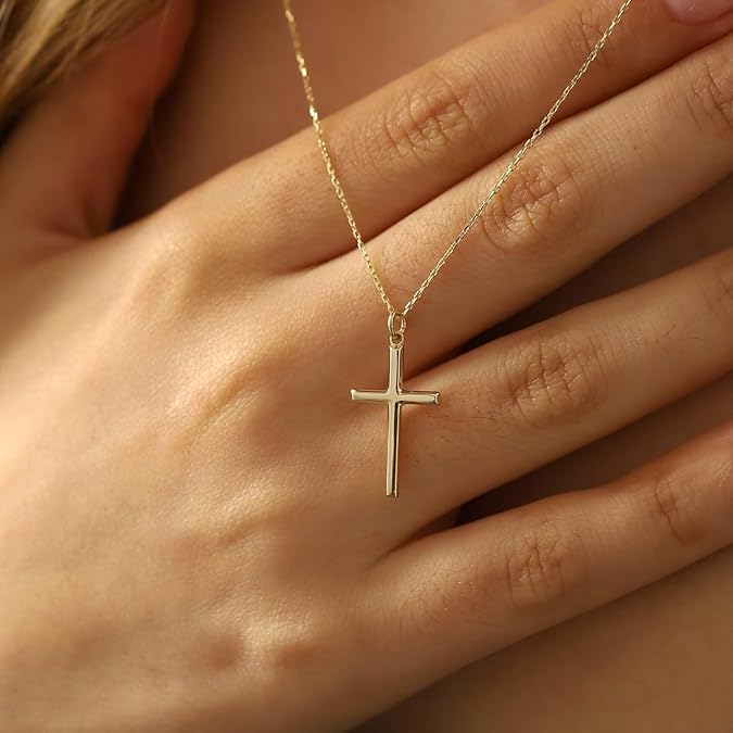 Cross Necklace for Women – 14K Gold Plated