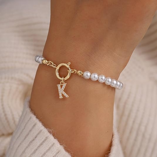 Initial Pearl Bracelet – Personalized and Charming